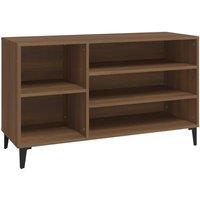 Berkfield Home Shoe Cabinet Brown Oak 102x36x60 cm Engineered Wood | Size: 102 x 36 x 60 cm