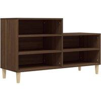 Berkfield Home Shoe Cabinet Brown Oak 102x36x60 cm Engineered Wood | Size: 102 x 36 x 60 cm