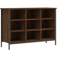 Berkfield Home Shoe Cabinet Brown Oak 100x35x70 cm Engineered Wood | Size: 100 x 35 x 70 cm