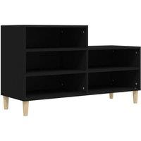 Berkfield Home Shoe Cabinet Black 102x36x60 cm Engineered Wood | Size: 102 x 36 x 60 cm