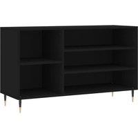 Berkfield Home Shoe Cabinet Black 102x36x60 cm Engineered Wood | Size: 102 x 36 x 60 cm