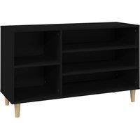 Berkfield Home Shoe Cabinet Black 102x36x60 cm Engineered Wood | Size: 102 x 36 x 60 cm
