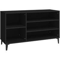 Berkfield Home Shoe Cabinet Black 102x36x60 cm Engineered Wood | Size: 102 x 36 x 60 cm