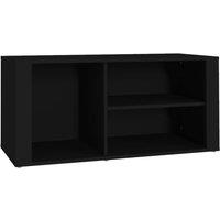 Berkfield Home Shoe Cabinet Black 100x35x45 cm Engineered Wood | Size: 100 x 35 x 45 cm