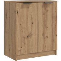 Berkfield Home Shoe Cabinet Artisian Oak 59x35x70 cm Engineered Wood in Brown | Size: 59 x 35 x 70 cm