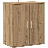 Berkfield Home Shoe Cabinet Artisan Oak 60x35x70 cm Engineered Wood in Brown | Size: 60 x 35 x 70 cm
