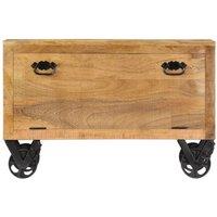Berkfield Home Shoe Cabinet 86x35x55 cm Solid Mango Wood in Brown | Size: 86 x 35 x 55 cm