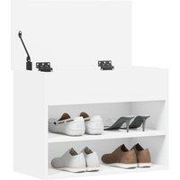 Berkfield Home Shoe Bench White 60x30x45 cm Engineered Wood | Size: 60 x 30 x 45 cm