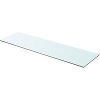 Berkfield Home Shelves 2 pcs Panel Glass Clear 90x25 cm