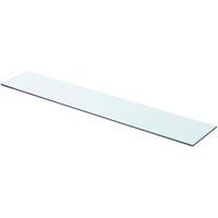 Berkfield Home Shelves 2 pcs Panel Glass Clear 80x15 cm