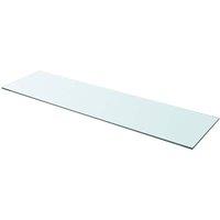 Berkfield Home Shelves 2 pcs Panel Glass Clear 110x30 cm