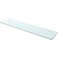 Berkfield Home Shelves 2 pcs Panel Glass Clear 110x25 cm