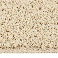 Berkfield Home Shaggy Rug Cream 200x290 cm Anti Slip | Size: Medium