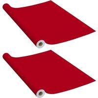 Berkfield Home Self-adhesive Furniture Films 2 pcs Red 500x90 cm PVC