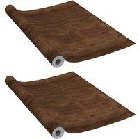 Berkfield Home Self-adhesive Furniture Films 2 pcs Dark Oak 500x90 cm PVC in Brown