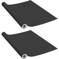 Berkfield Home Self-adhesive Furniture Films 2 pcs Black 500x90 cm PVC