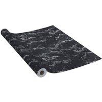 Berkfield Home Self-adhesive Furniture Film Black Stone 500x90 cm PVC