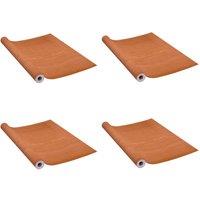 Berkfield Home Self-adhesive Door Films 4 pcs Light Oak 210x90 cm PVC in Brown