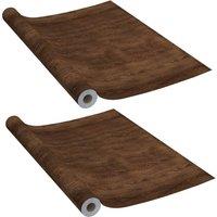 Berkfield Home Self-adhesive Door Films 2 pcs Dark Oak 210x90 cm PVC in Brown