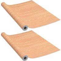 Berkfield Home Self-adhesive Door Films 2 pcs Ahorn 210x90 cm PVC in Brown
