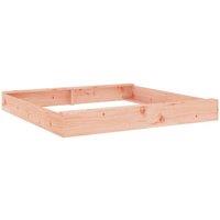 Berkfield Home Sandbox with Seats Square Solid Wood Douglas in Brown