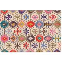 Berkfield Home Rug Washable Multicolour 160x230 cm Anti Slip | Size: 100 cm diameter