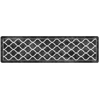 Berkfield Home Rug Washable Black & White 80x300 cm Anti Slip | Size: 100 cm diameter