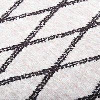 Berkfield Home Rug Washable 80x300 cm Black & White Anti Slip | Size: Medium