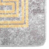 Berkfield Home Rug Washable 80x150 cm Grey Anti Slip | Size: 100 cm diameter