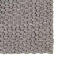 Berkfield Home Rug Rectangular Grey 160x230 cm Cotton | Size: 100 cm diameter