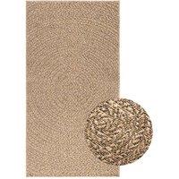 Berkfield Home Rug 80x150 cm Jute Look Indoor & Outdoor in Brown | Size: 100 cm diameter