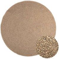 Berkfield Home Rug 160 cm Jute Look Indoor & Outdoor in Brown | Size: 100 cm diameter