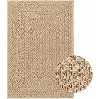 Berkfield Home Rug 120x170 cm Jute Look Indoor & Outdoor in Brown | Size: 100 cm diameter