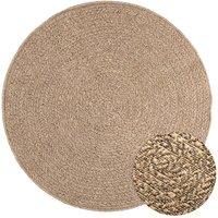 Berkfield Home Rug 120 cm Jute Look Indoor & Outdoor in Brown | Size: 100 cm diameter