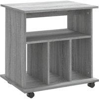 Berkfield Home Rolling Cabinet Grey Sonoma 60x45x60 cm Engineered Wood | Size: 60 x 45 x 60 cm