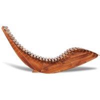 Berkfield Home Rocking Sun Lounger Acacia Wood in Brown