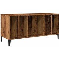 Berkfield Home Record Cabinet Old Wood 100x38x48 cm Engineered Wood in Brown | Size: 100 x 38 x 48 cm