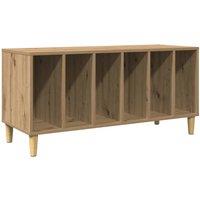 Berkfield Home Record Cabinet Artisan Oak 100x38x48 cm Engineered Wood in Brown | Size: 100 x 38 x 48 cm
