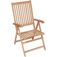 Berkfield Home Reclining Garden Chairs 4 pcs Solid Teak Wood in Brown