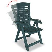 Berkfield Home Reclining Garden Chairs 4 pcs Plastic Green