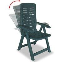 Berkfield Home Reclining Garden Chairs 2 pcs Plastic Green