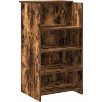 Berkfield Home Reception Desk Smoked Oak 55x50x103.5 cm Engineered Wood in Brown