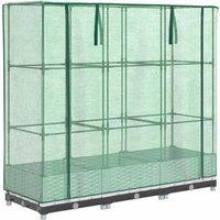 Berkfield Home Raised Bed with Greenhouse Cover Rattan Look 120x40x123 cm in White | Size: 120 x 40 x 123 cm