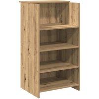 Berkfield Home Reception Desk Artisan Oak 55x50x103.5 cm Engineered Wood in Brown