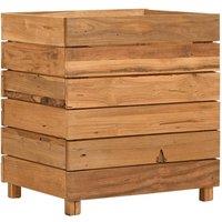 Berkfield Home Raised Bed 50x40x55 cm Solid Wood Teak & Steel in Brown | Size: 50 x 40 x 55 cm
