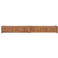 Berkfield Home Raised Bed 200x30x25 cm Solid Teak Wood in Brown | Size: 200 x 30 x 25 cm