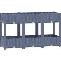 Berkfield Home Raised Bed 120x40x71 cm Polypropylene in Grey | Size: 120 x 40 x 71 cm