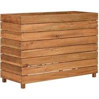 Berkfield Home Raised Bed 100x40x72 cm Solid Wood Teak & Steel in Brown | Size: 100 x 40 x 72 cm