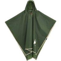 Berkfield Home Rain Poncho with Hood 2-in-1 Design Green 223x145 cm