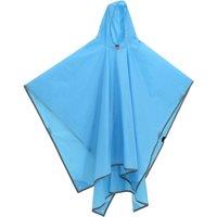 Berkfield Home Rain Poncho with Hood 2-in-1 Design Blue 223x145 cm